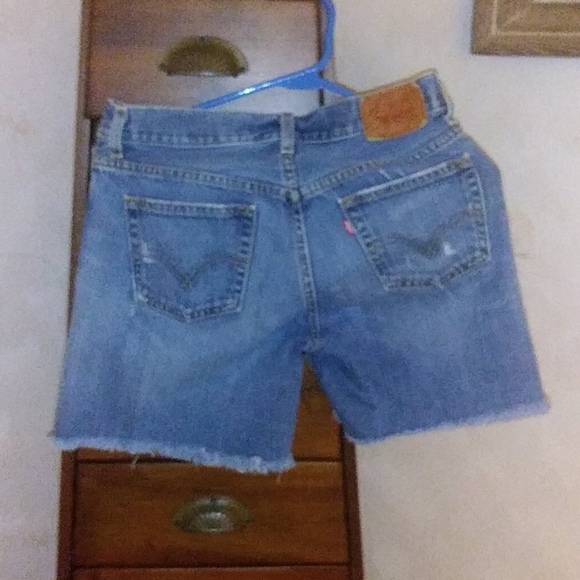 Levi Strauss Cut Off Jean Shorts Button Down Fly VINTAGE - Picture 2 of 4